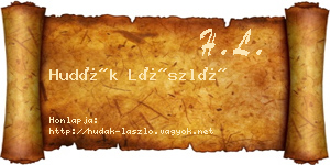 Hudák László névjegykártya